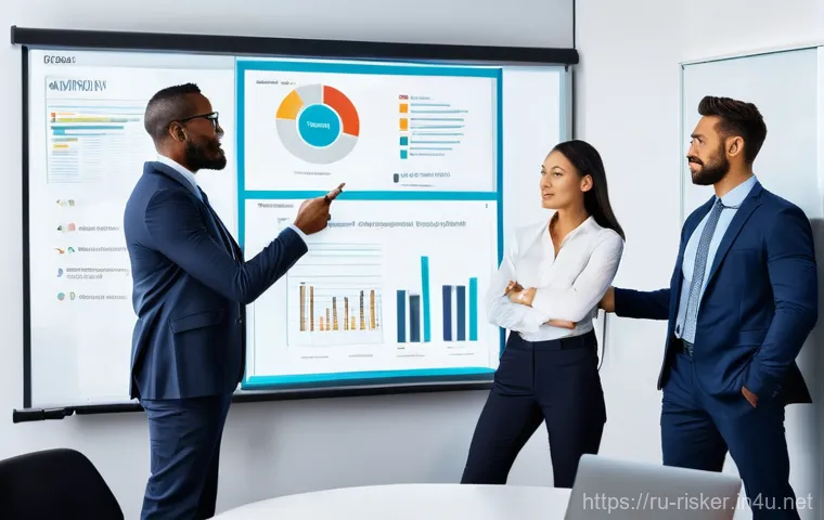 위험관리기술자의 주요 업무 프로세스 - **Prompt:** A focused male risk manager in his late 30s, dressed in a sharp business suit, intensely... 위험관리기술자의 주요 업무 프로세스 - **Prompt:** A focused male risk manager in his late 30s, dressed in a sharp business suit, intensely...