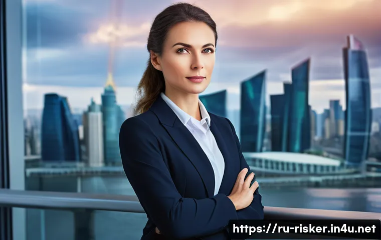 위험관리기술자 자격 취득 방법 - **Prompt:** A confident, professionally dressed female risk manager (30s-40s, business attire, neutr...