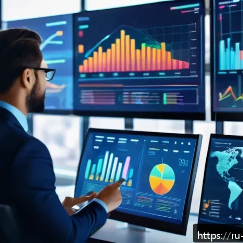 Home 31 위험관리기술자 관련 통계와 데이터 활용법 - A modern corporate office setting with a diverse team of professionals analyzing large digital dashb...
